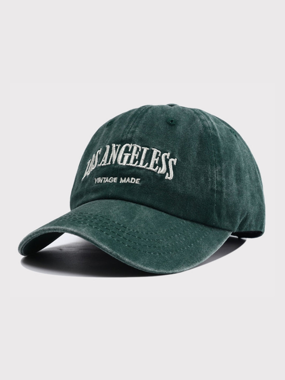 LOS ANGELES - Graphic Curved Cap Green 54-60cm | TEENWEAR.EU