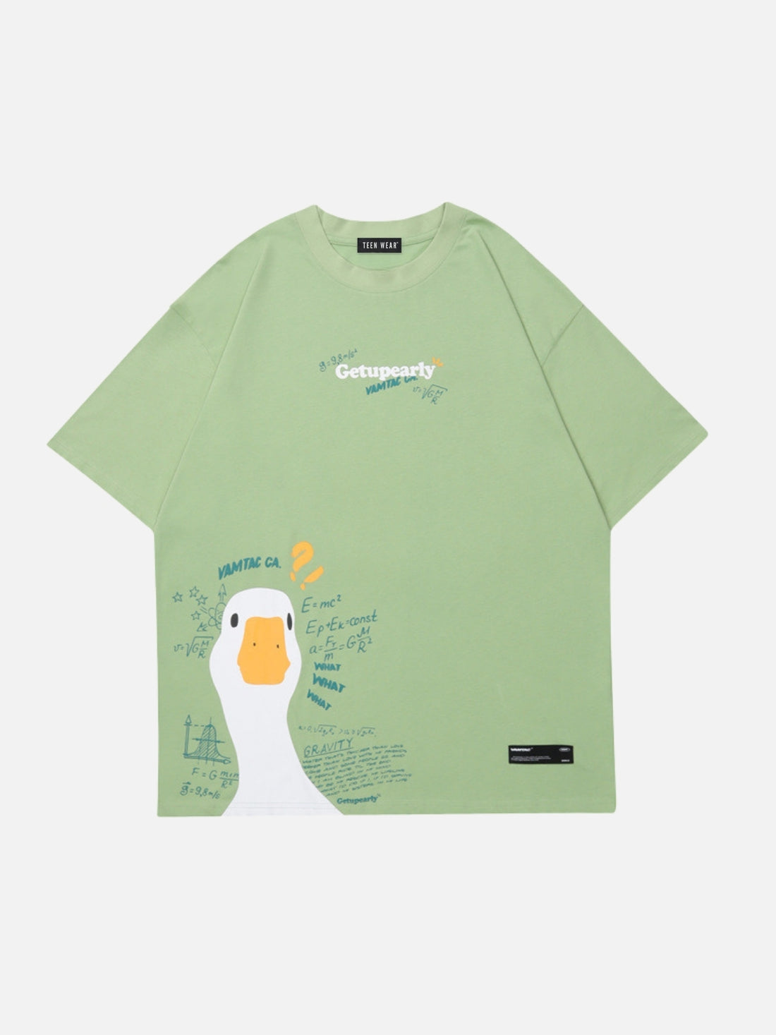 GETUPEARLY - Oversized Print T-Shirt Green | TEENWEAR.EU