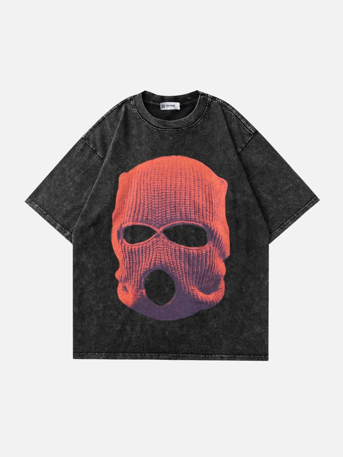 HOODED - Oversized Print Washed T-Shirt Washed Black | TEENWEAR.EU