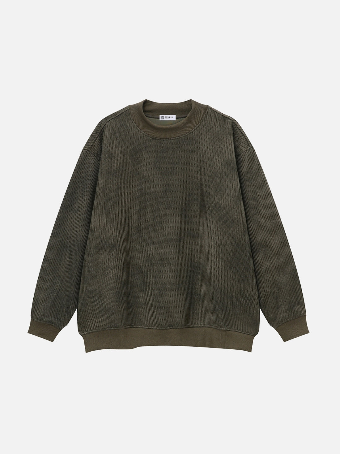 DZUSIK - Oversized Basic Sweater Green | TEENWEAR.EU