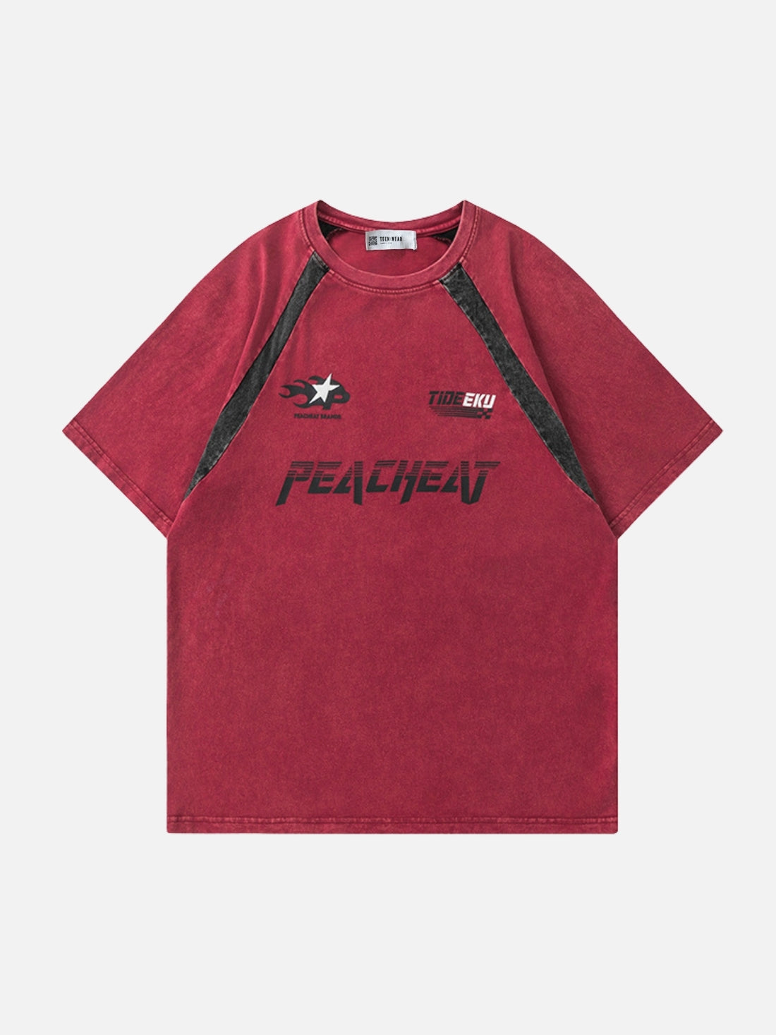 FIRE STAR - Oversized Print T-Shirt Red | TEENWEAR.EU