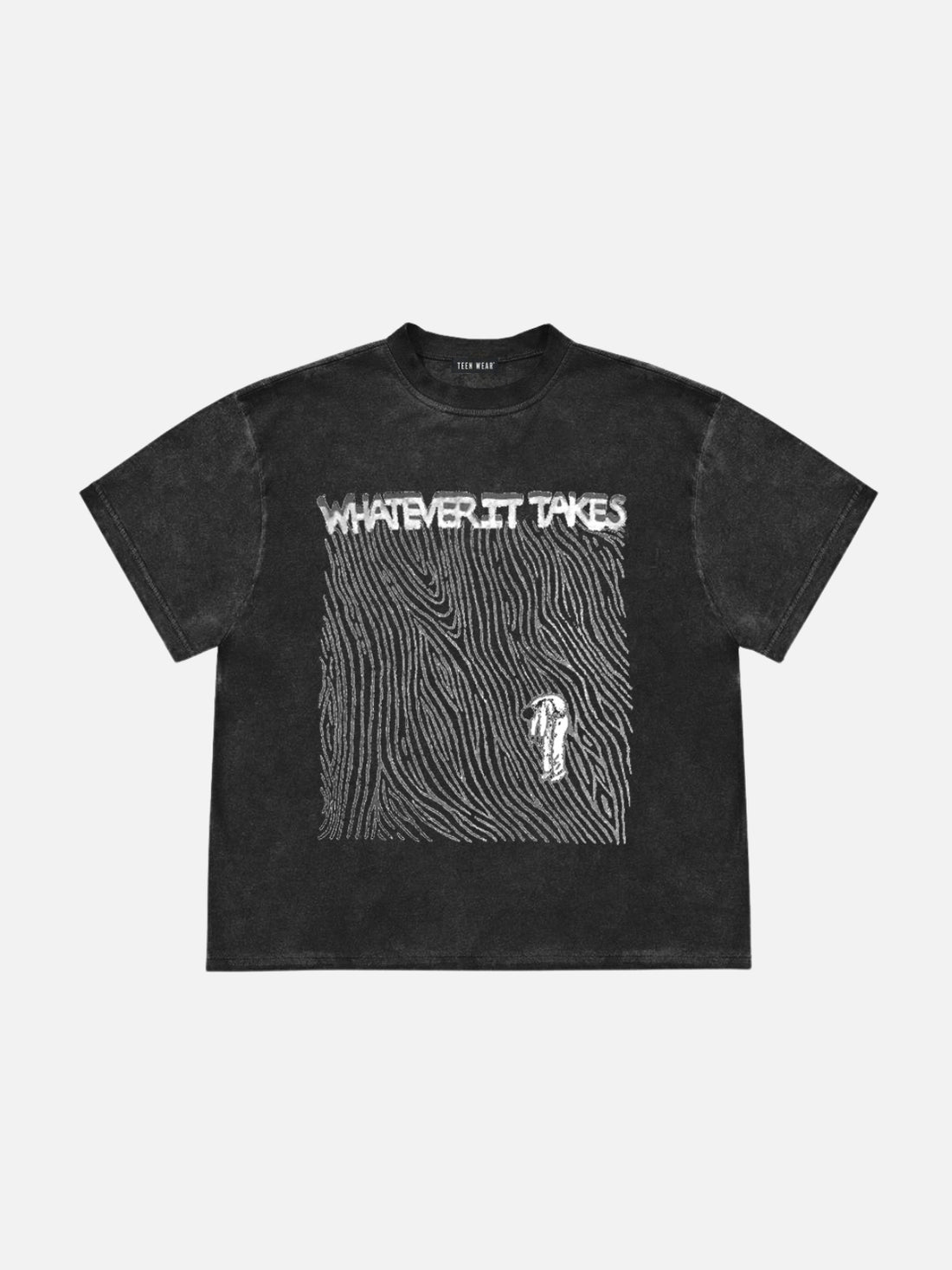 WHATEVER - Regular Print T-Shirt Black | TEENWEAR.EU