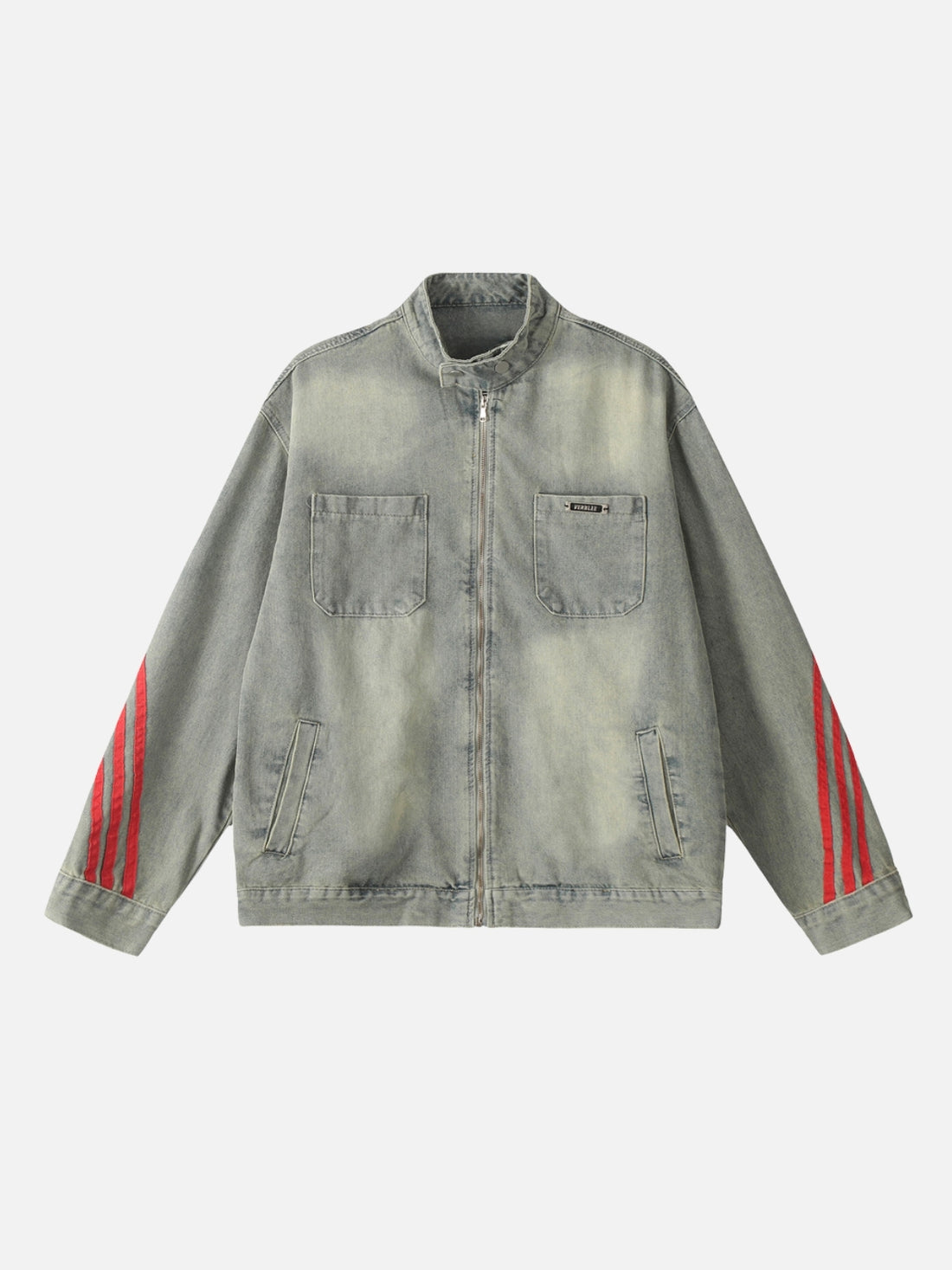 3PAS - Oversized Basic Denim Jacket Grey | TEENWEAR.EU