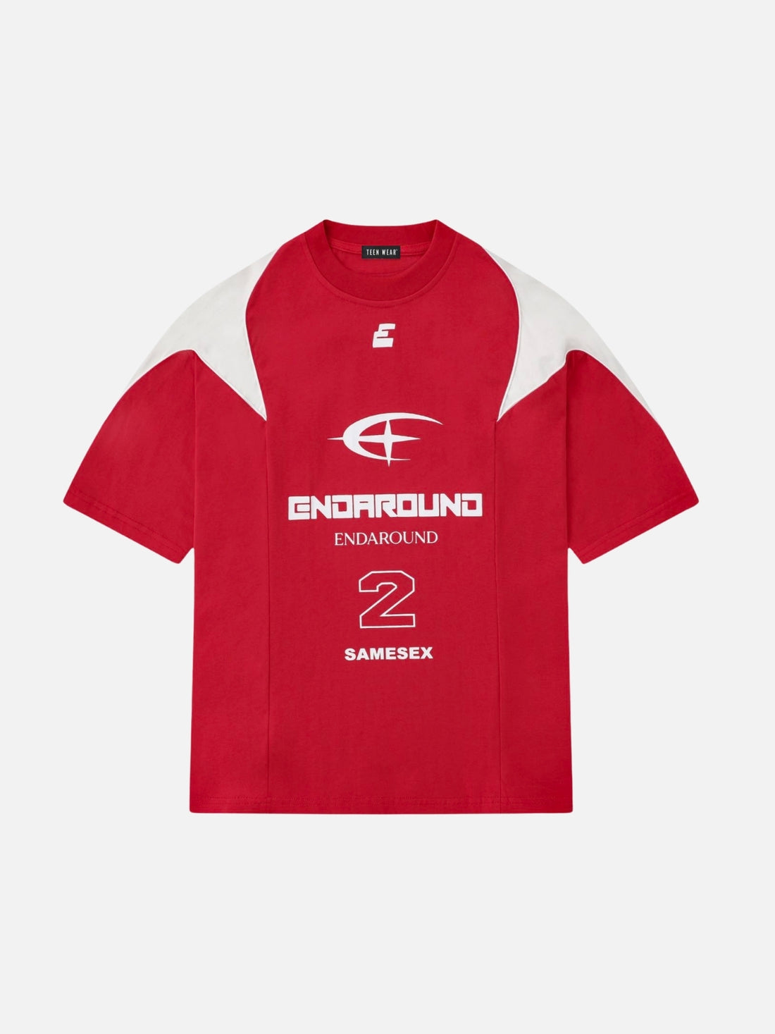 ENDAROUND - Oversized Print Racing T-Shirt Black | Teenwear.eu