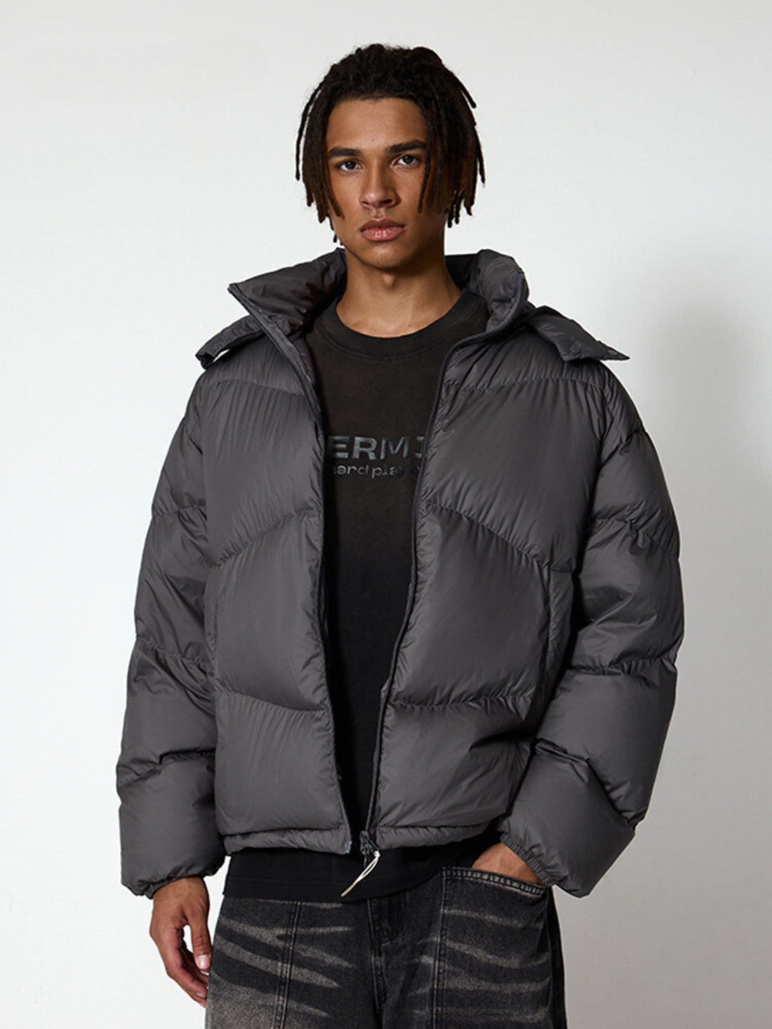 BASED - Puffer Premium Oversized Basic Jacket | TEENWEAR.EU