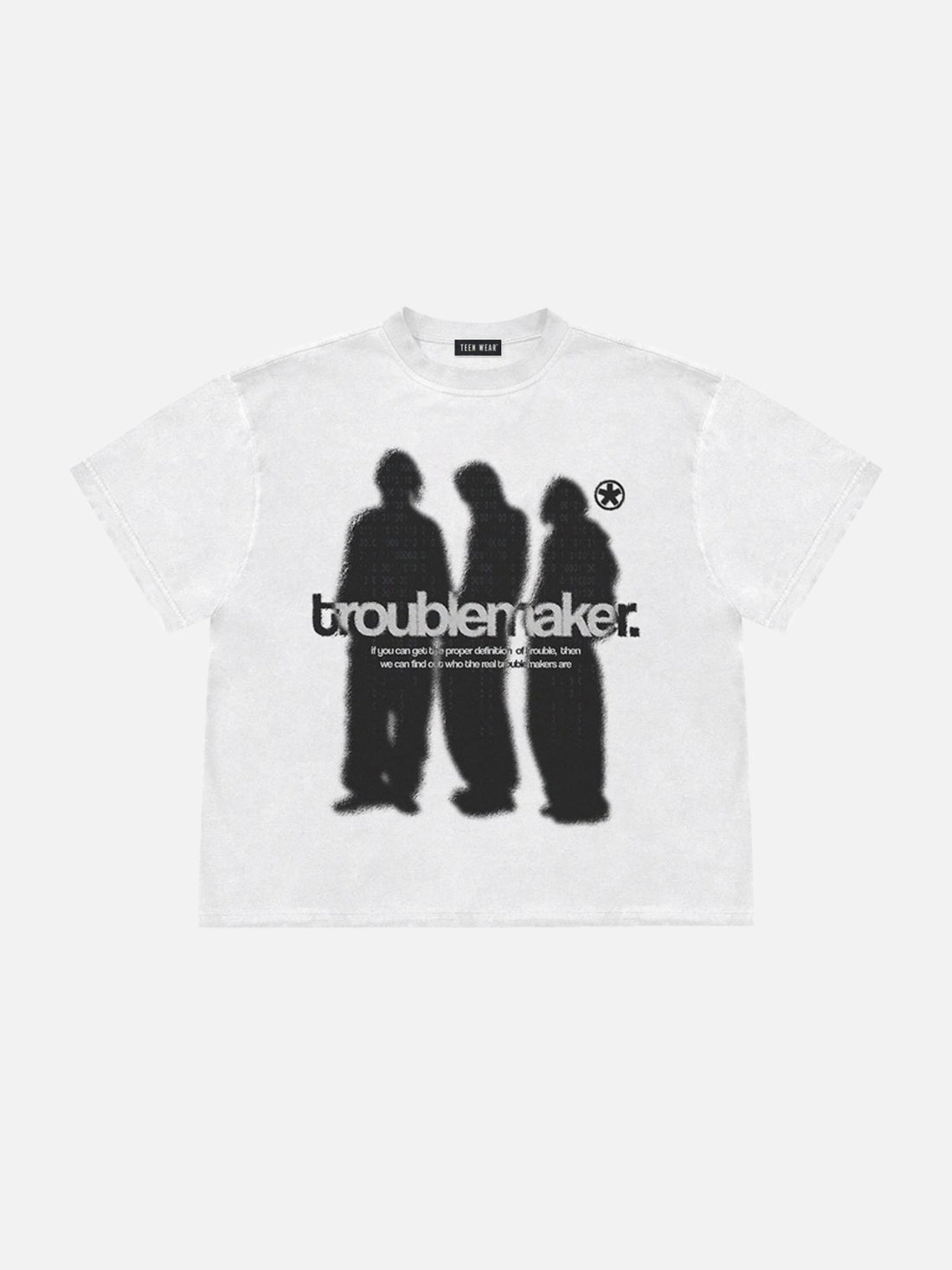 TROUBLEMAKER - Regular Print T-Shirt White | TEENWEAR.EU