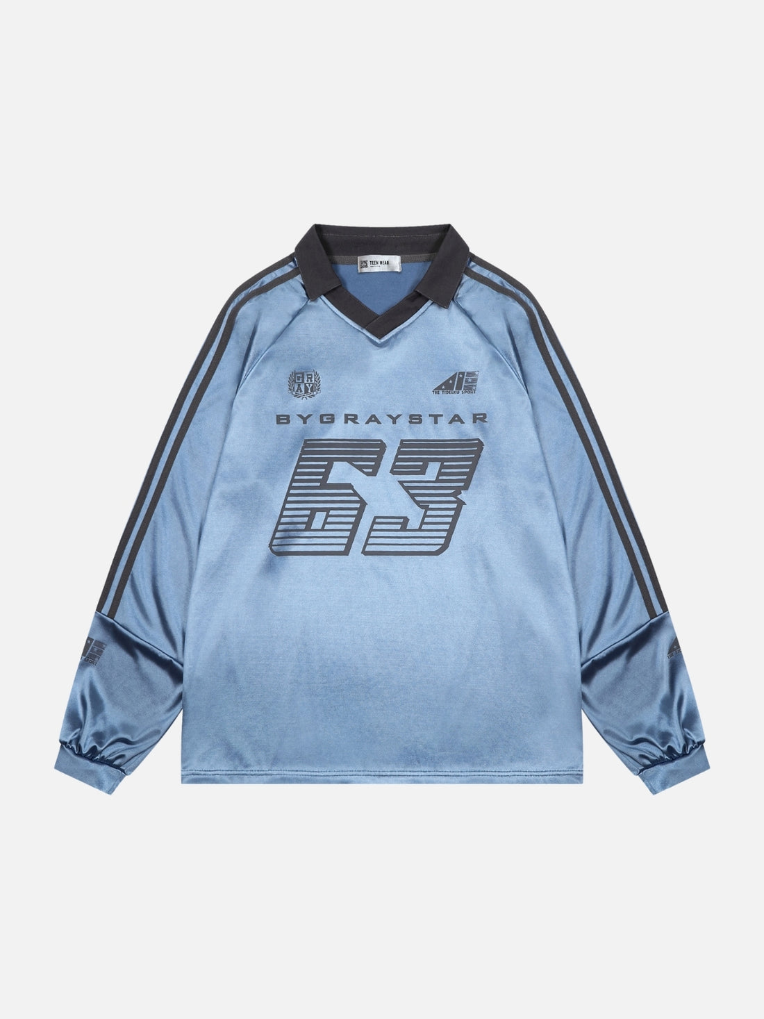 GRAY SPORT - Oversized Graphic Long Sleeve Jersey Pink | TEENWEAR.EU