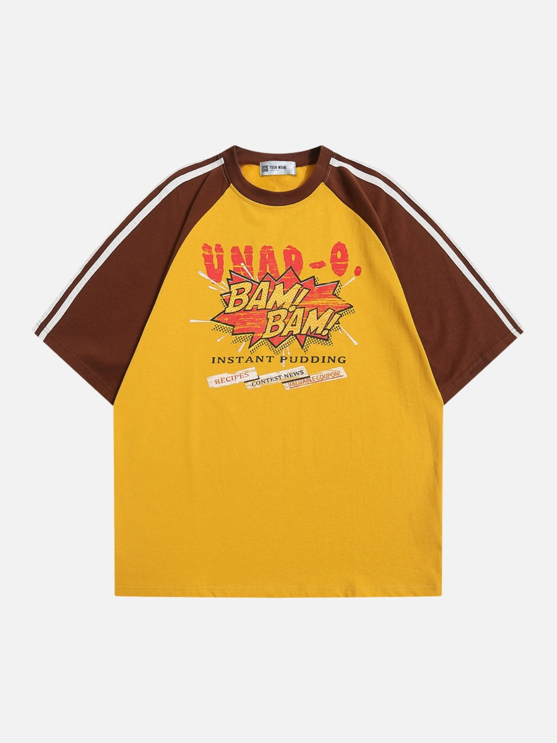 VINTAGE PIE - Oversized Print T-shirt Yellow | TEENWEAR.EU