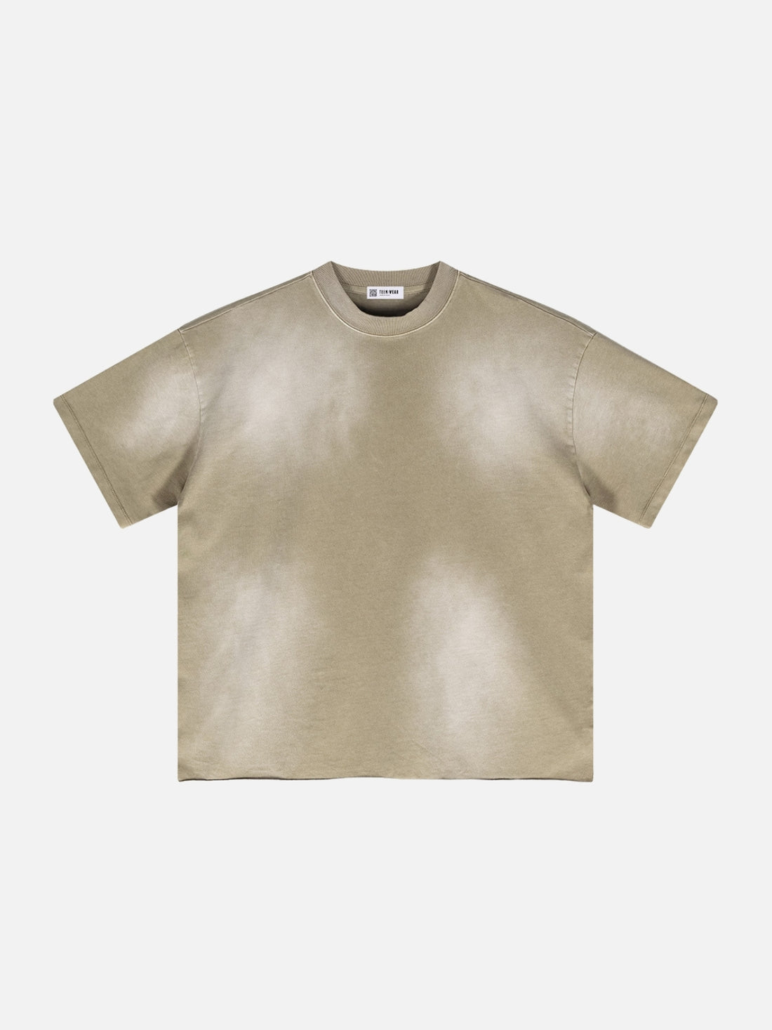 CROPPO - Oversized Cropped Basic T-Shirt Beige | TEENWEAR.EU