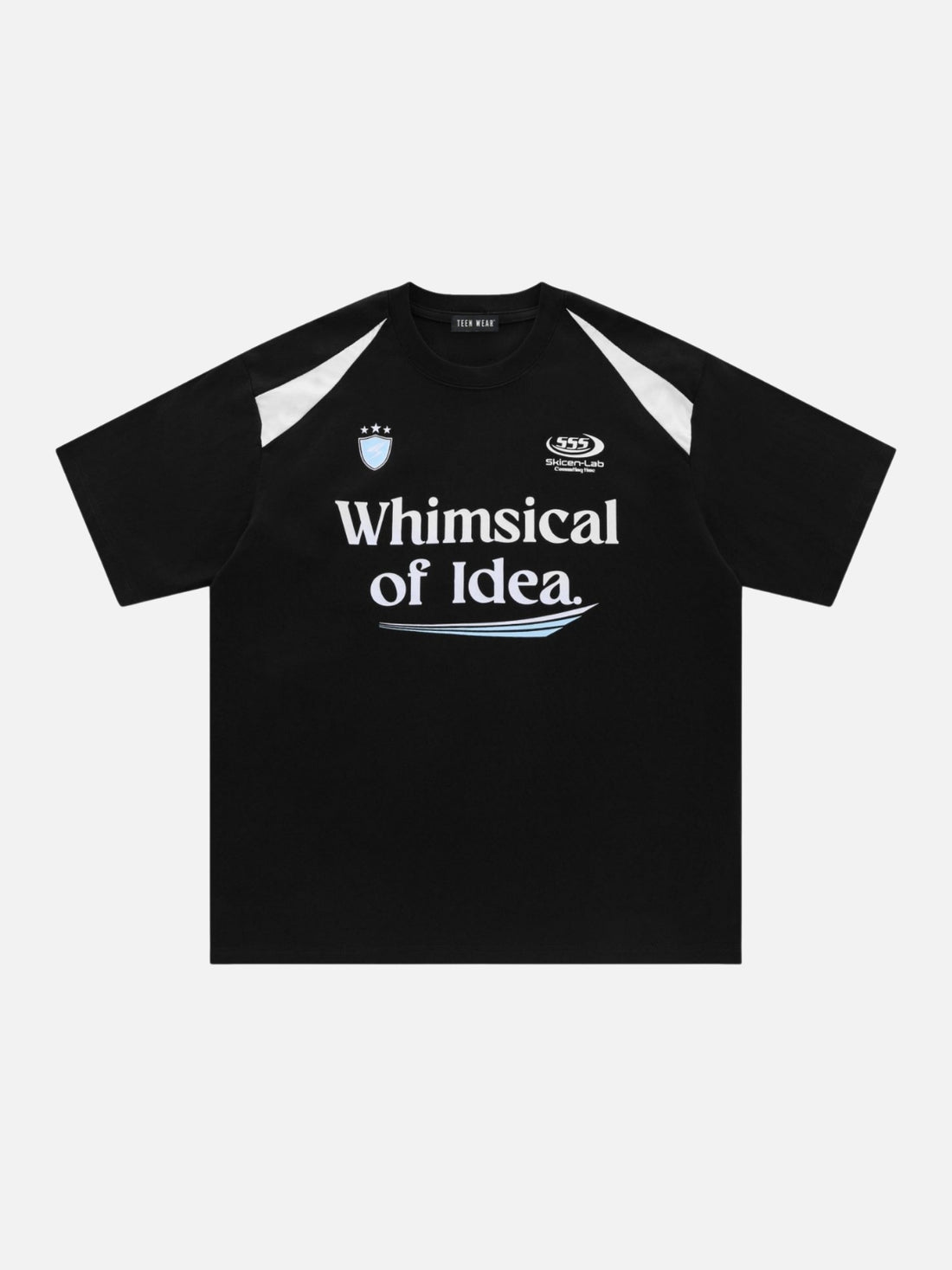 WHIMSICAL - Oversized Print Racing T-Shirt Black | Teenwear.eu