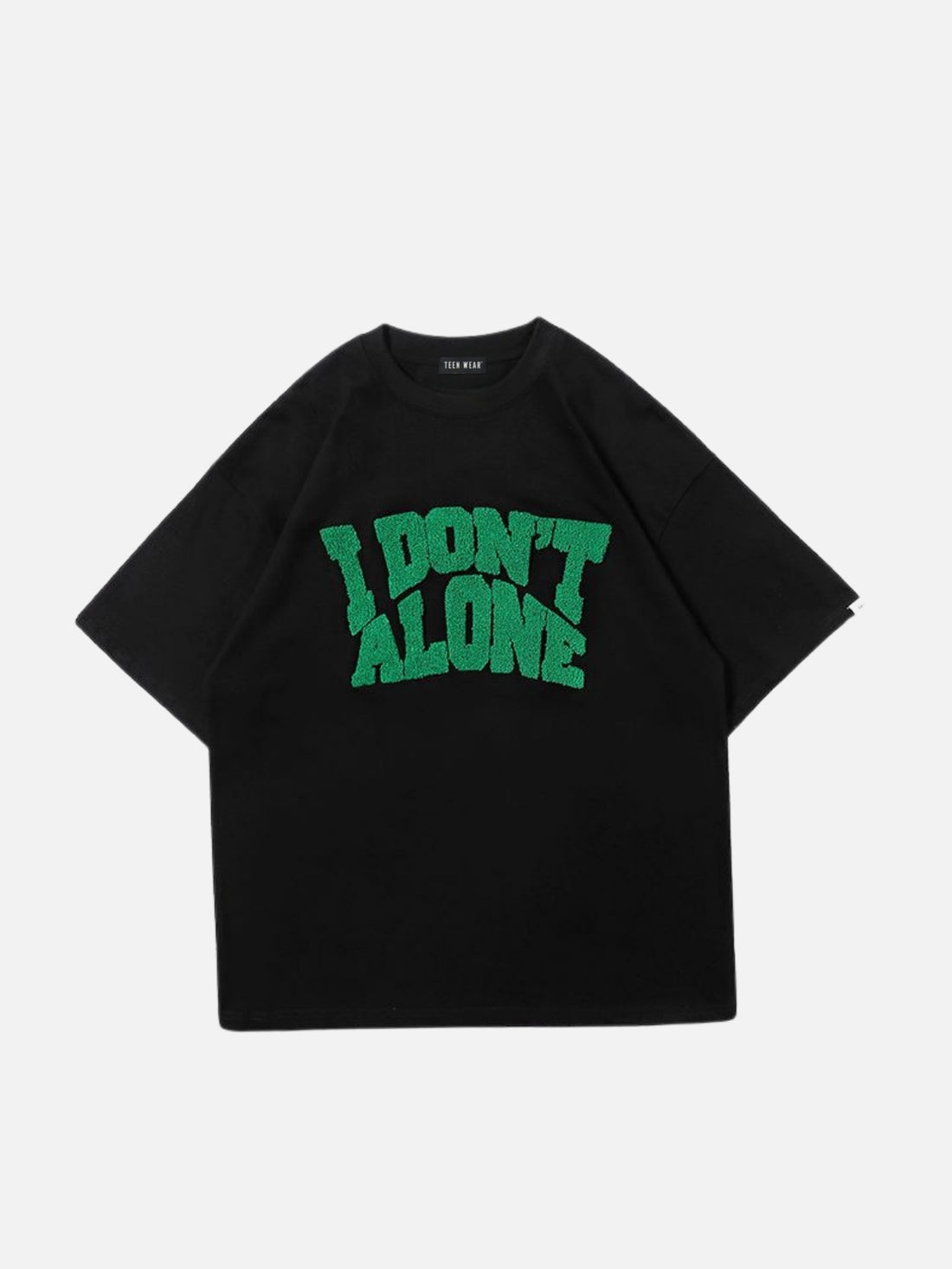 DON ALONE - Oversized Embroidered T-Shirt White | TEENWEAR.EU