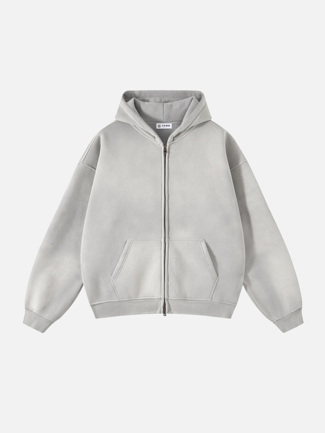 COMFY - Premium Oversized Zip Up Hoodie Grey | TEENWEAR.EU