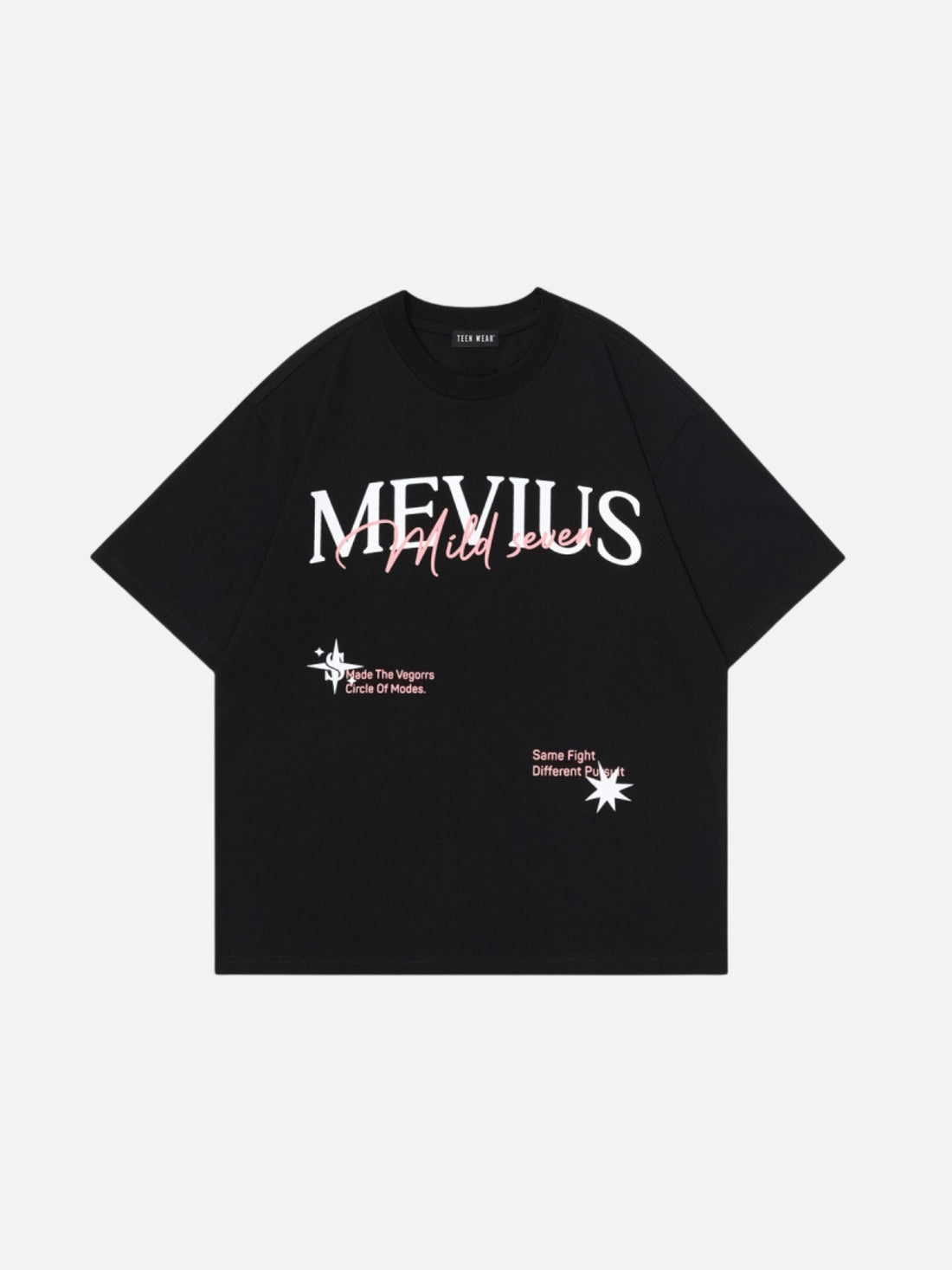 MEVIUS - Oversized Print T-Shirt Black | TEENWEAR.EU