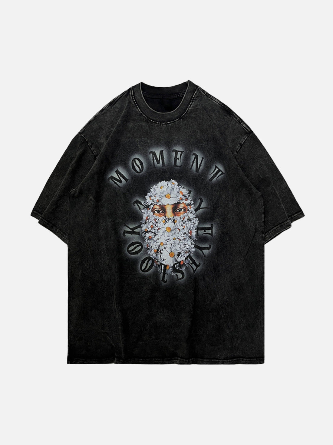 MOMENT - Oversized Print T-Shirt black | TEENWEAR.EU