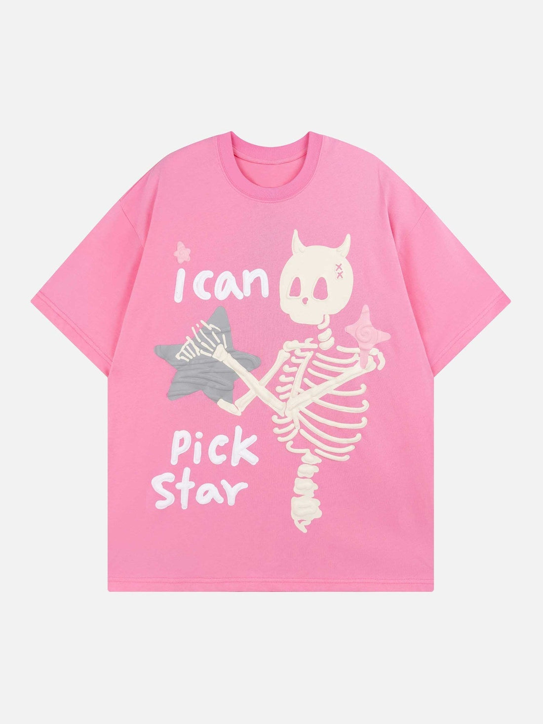 PICK STAR - Oversized Print T-Shirt Pink | TEENWEAR.EU